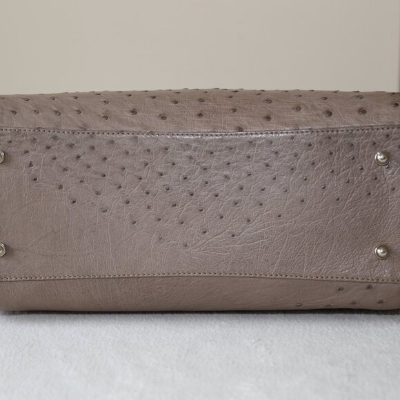 NEAR MINT! Authentic CAPE COBRA Genuine Ostrich tote shoulder bag - Picture 6 of 12